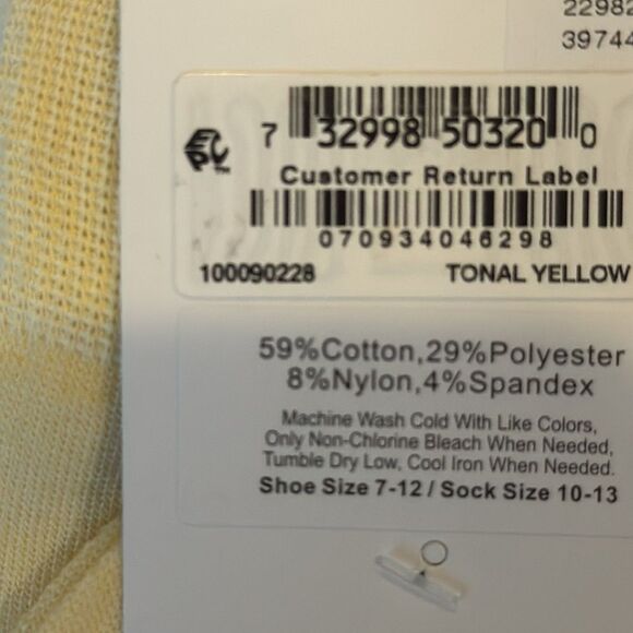 BAR III CREW SOCKS UNISEX WITH ARCH SUPPORT SEAMLESS TOE FITS SHOE 7-12 NWT - Picture 2 of 2